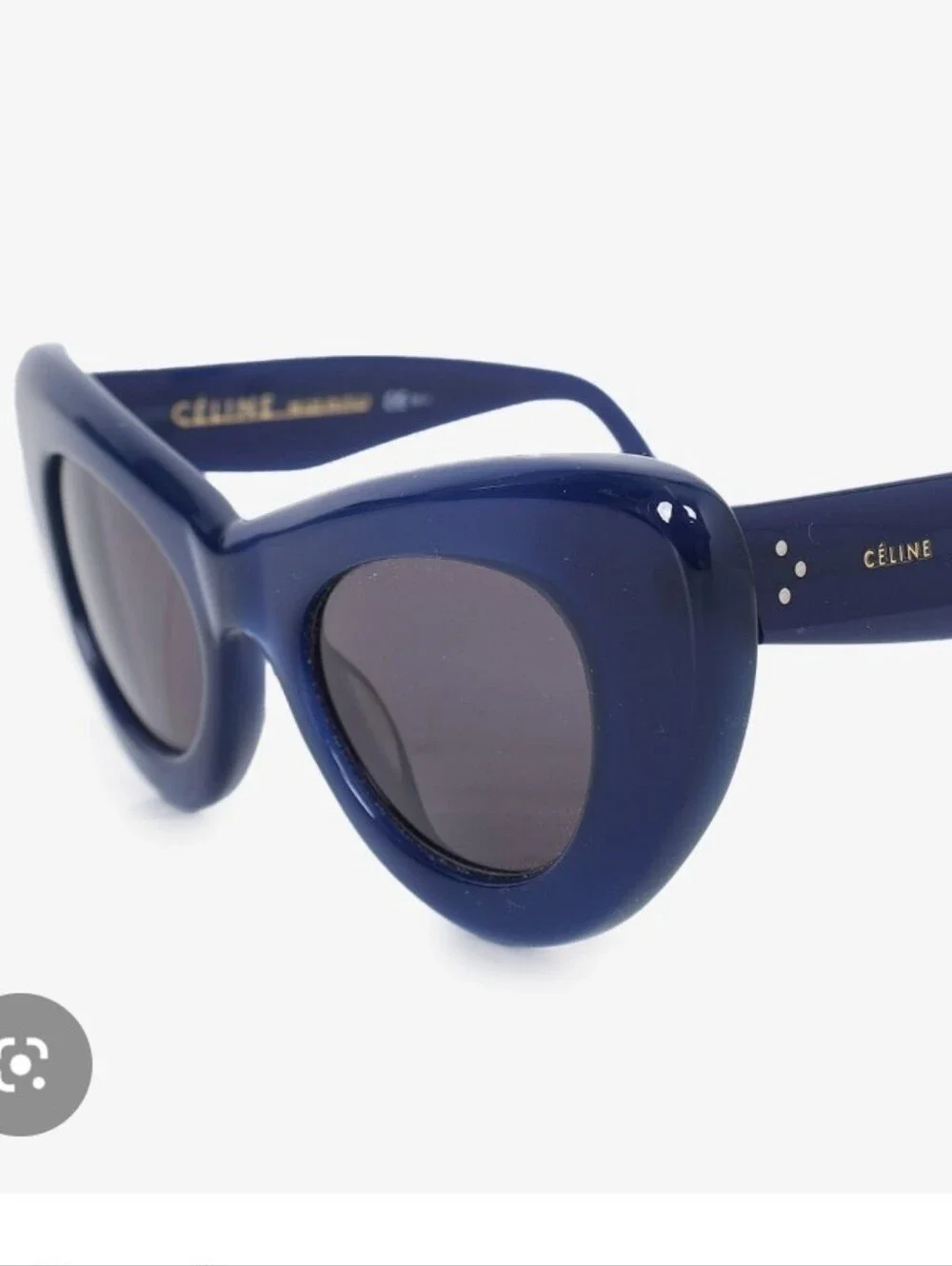 Celine Papillon Oversized Cat Eye Sunglasses Navy With Case